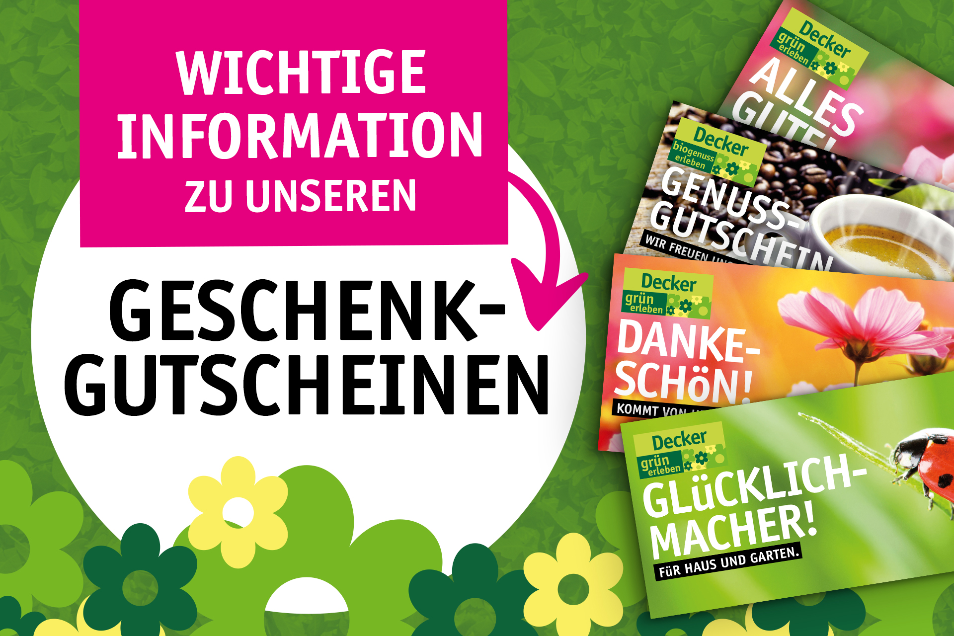 Wichtige Information zur - Gutschein-Einlösung